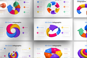 3D Creative Circle PowerPoint Infographic Template